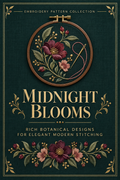 Midnight Blooms – Elegant Dark Floral Hand Embroidery Pattern